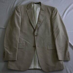 Axcess‎ 38R Beige Khaki Linen Blend Mens Blazer Suit Jacket Sport Coat